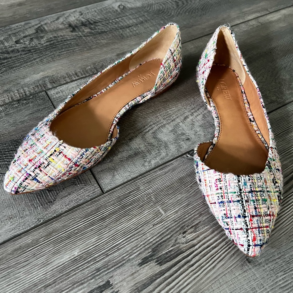 J. Crew Textured Woven Fabric Flats